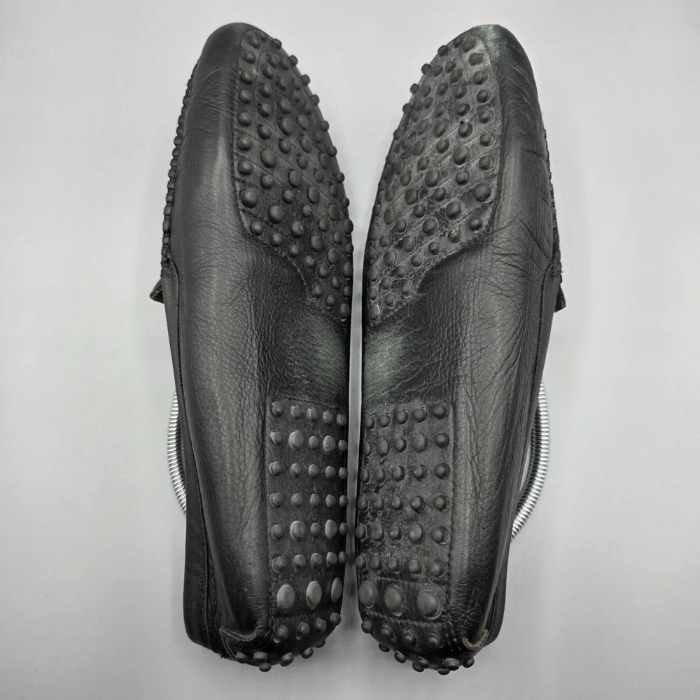 Bruno Parmigiani Penny Loafers Mens 45‎ Black Leather Driving Moccasin READ